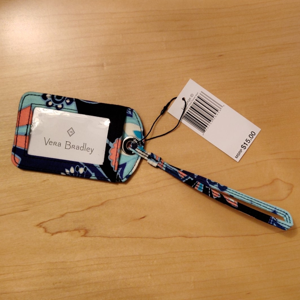 Vera Bradley Luggage Tag Lotus Flower Swirl